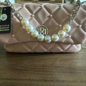 Badgley Mischka Pink Quilted Women's Bag